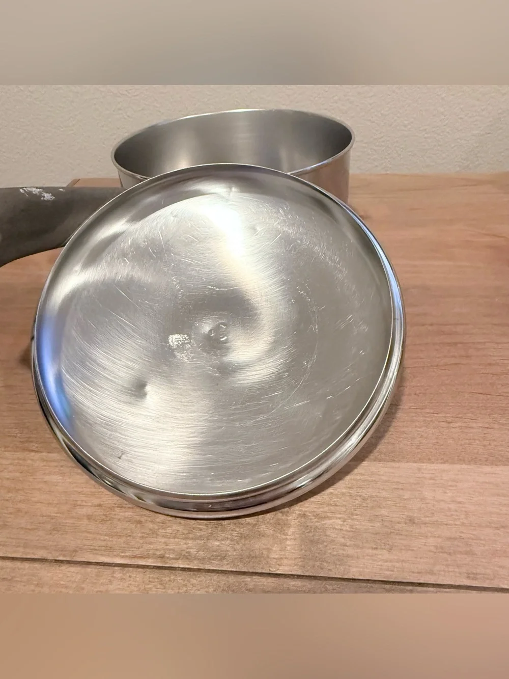 Vintage Revere Ware 1¼ Qt Copper Clad Stainless Saucepan w/ Lid 1801